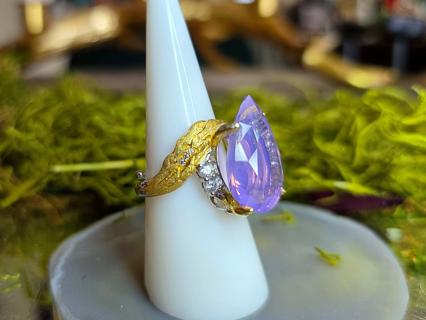 Lavender Moon Quartz Cocktail Ring D