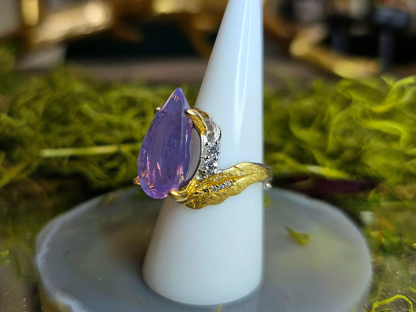 Lavender Moon Quartz Cocktail Ring D