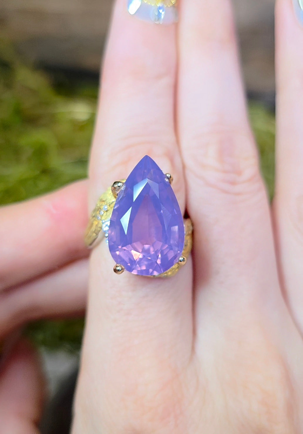 Lavender Moon Quartz Cocktail Ring D