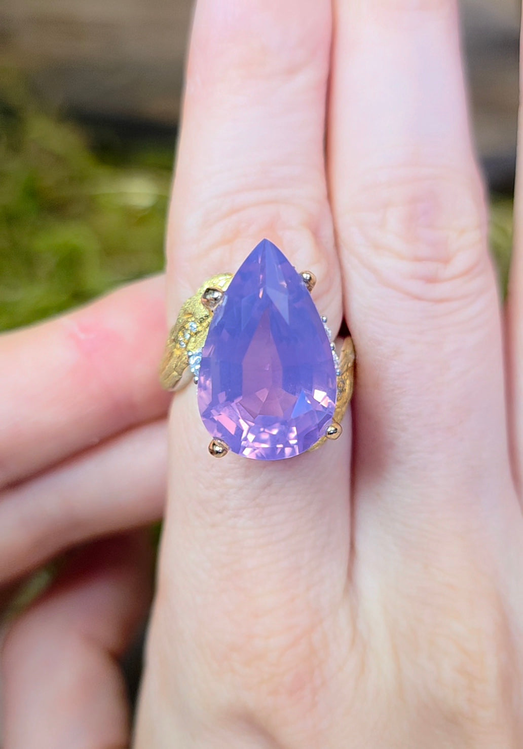 Lavender Moon Quartz Cocktail Ring D