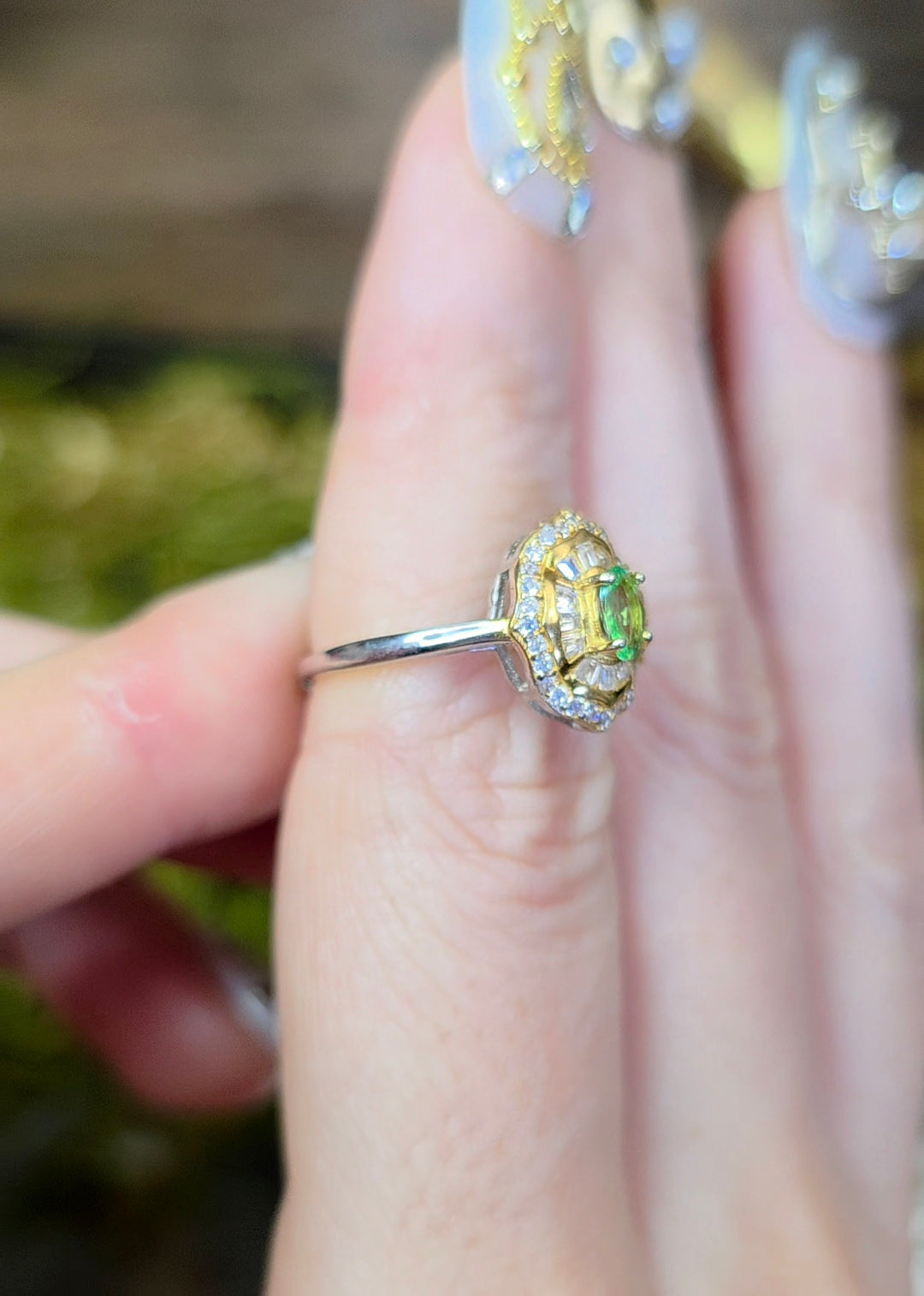 Tsavorite Art Deco Ring