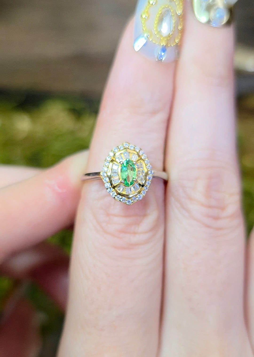 Tsavorite Art Deco Ring