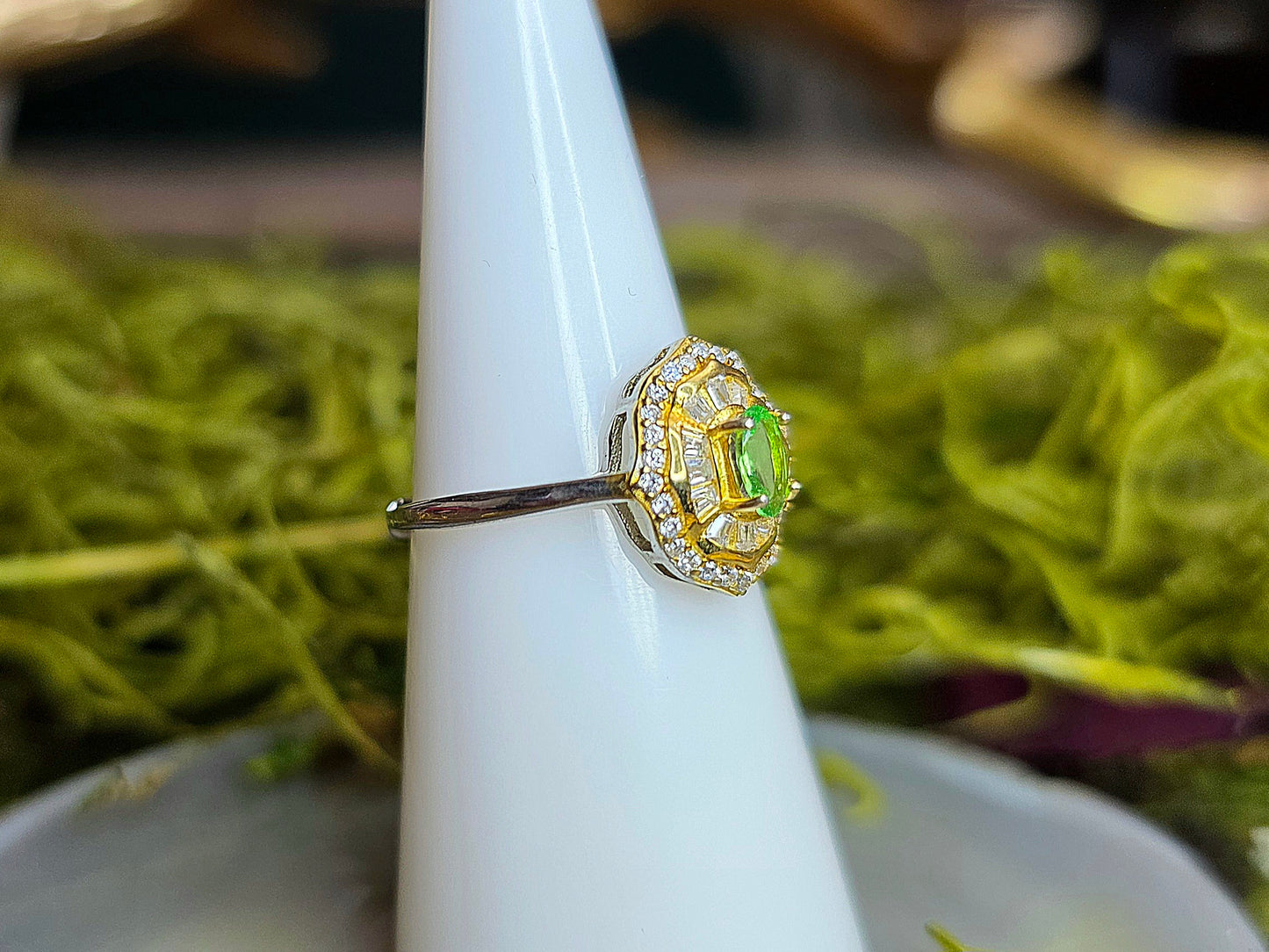 Tsavorite Art Deco Ring