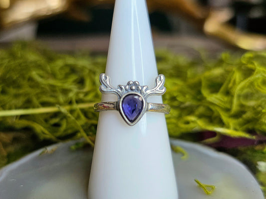 Iolite Deer Ring