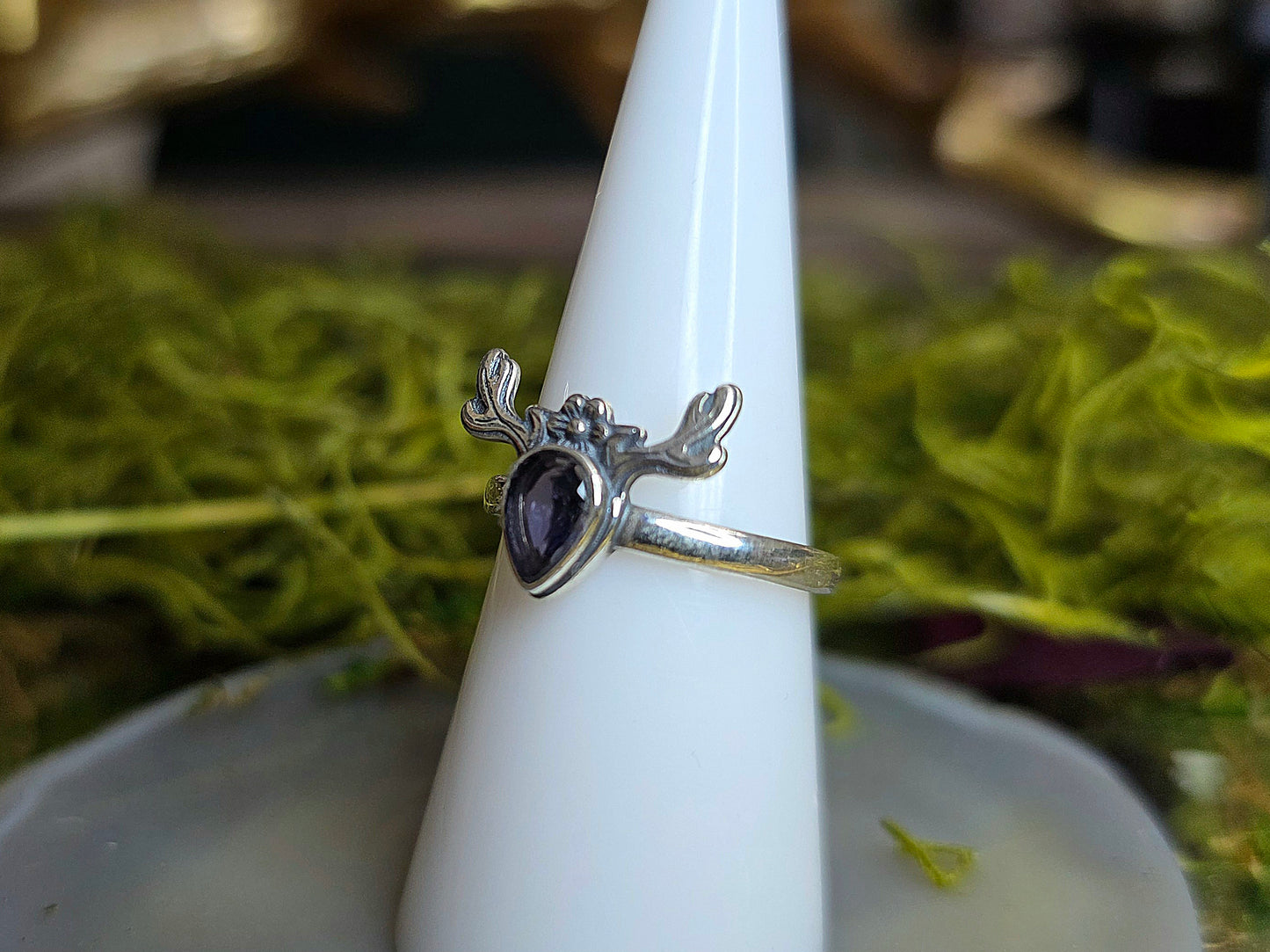 Iolite Deer Ring