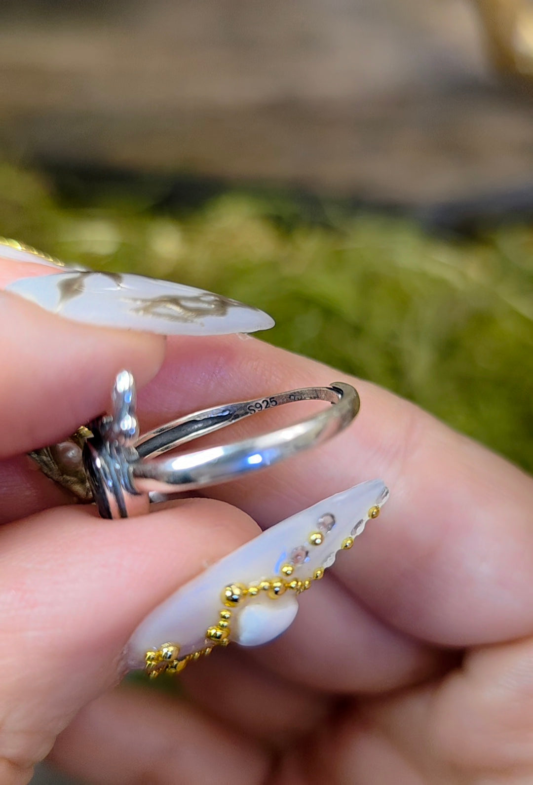 Iolite Deer Ring
