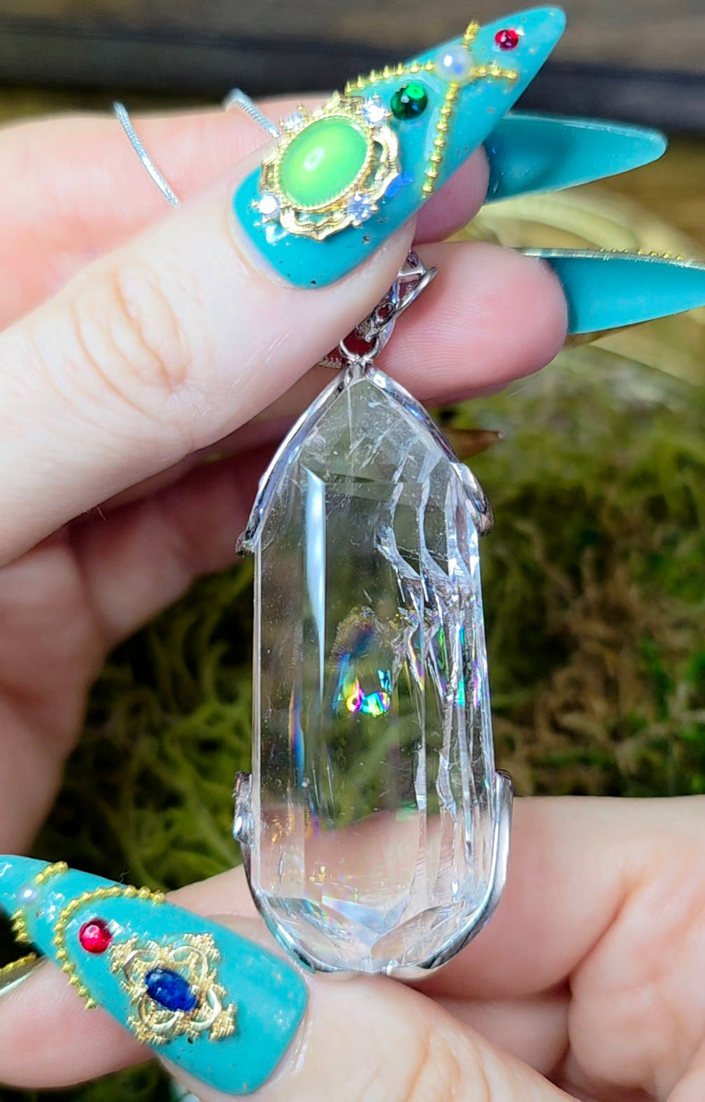 Clear Quartz Freeform Pendant A