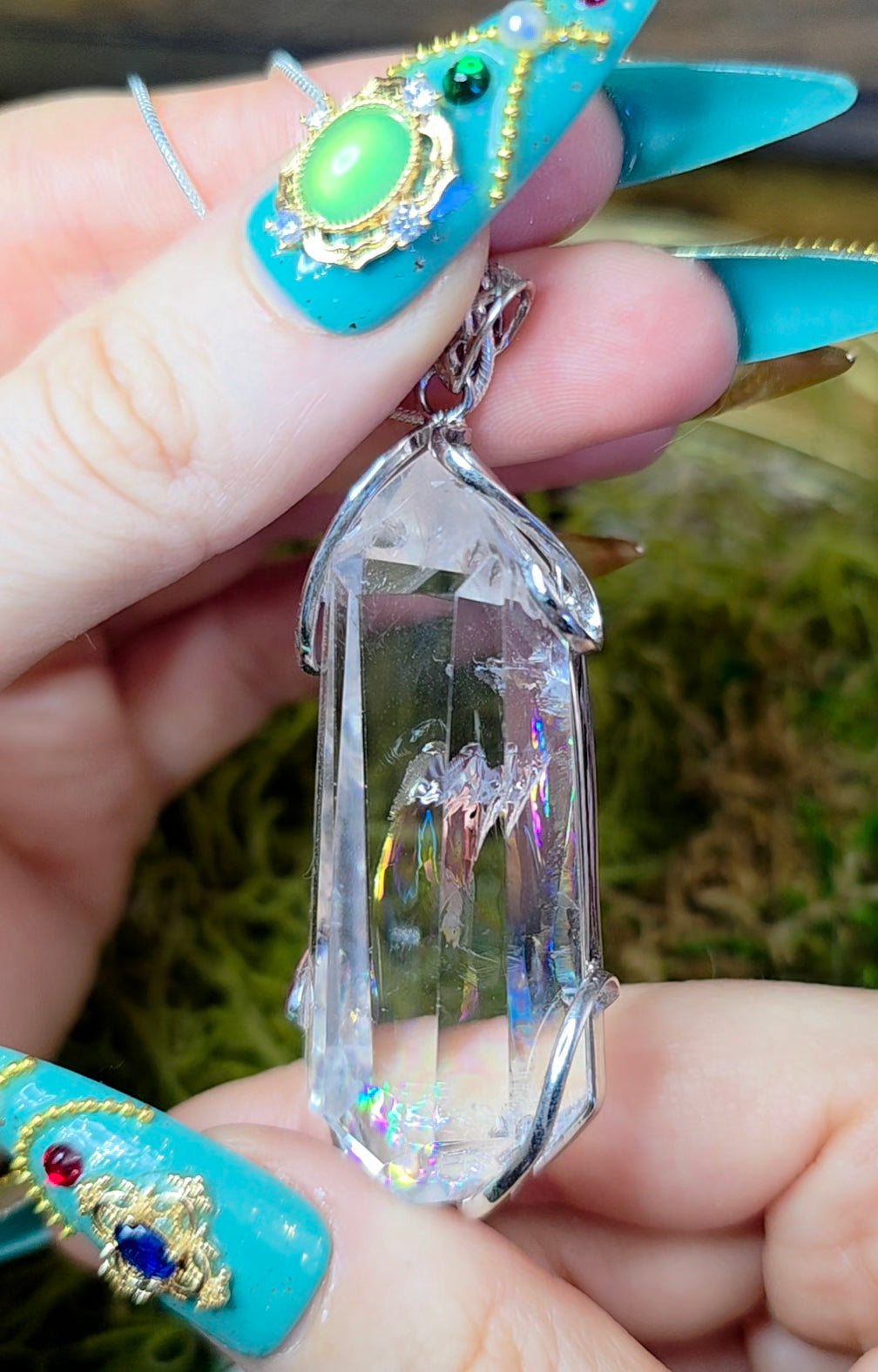 Clear Quartz Freeform Pendant A