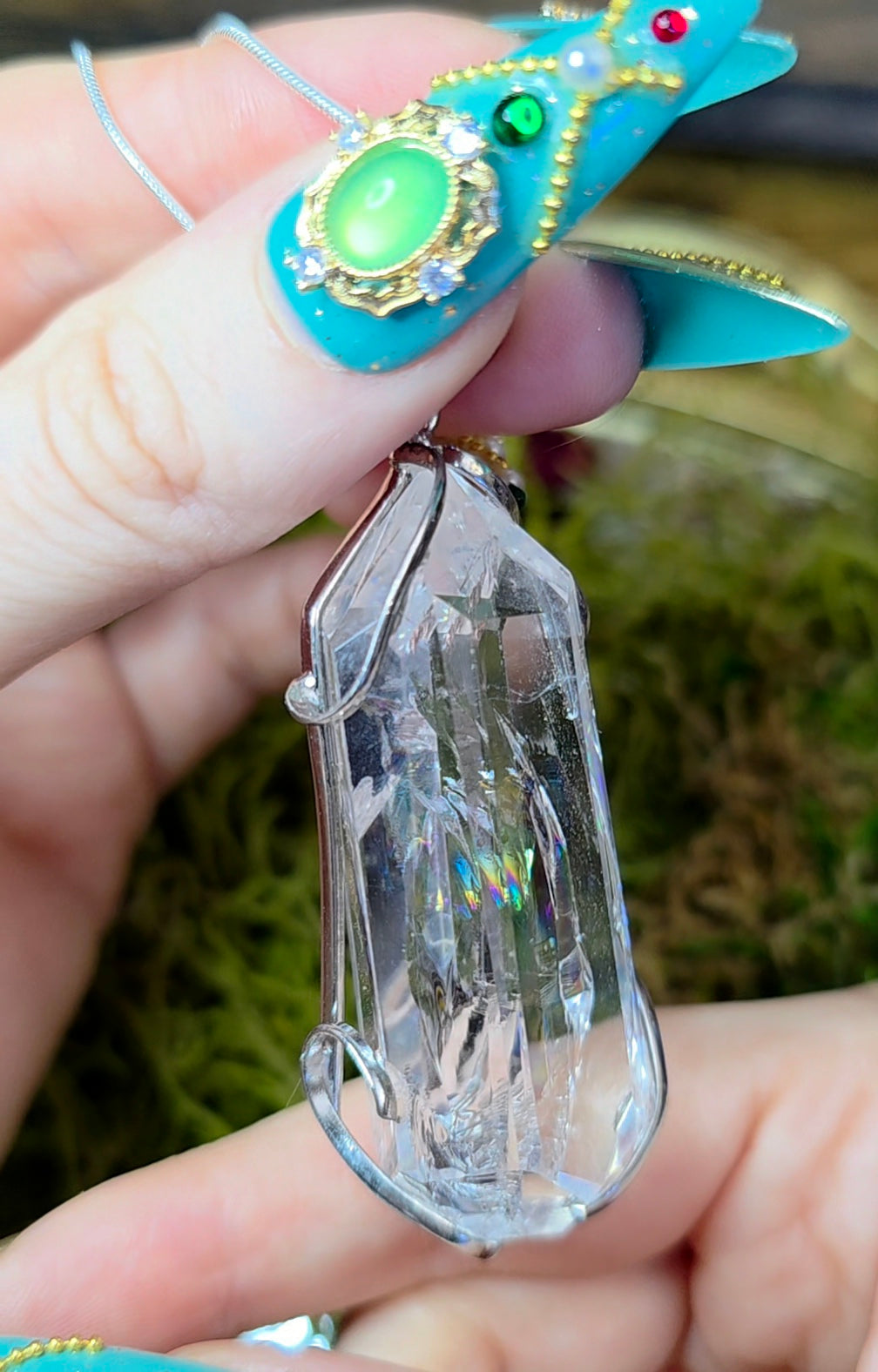 Clear Quartz Freeform Pendant A