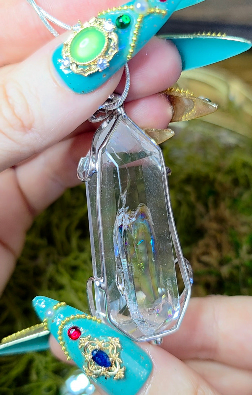 Clear Quartz Freeform Pendant A