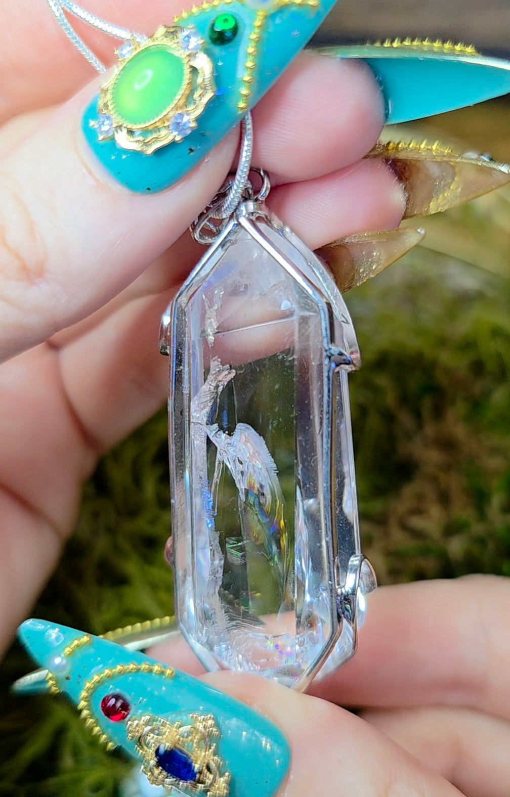 Clear Quartz Freeform Pendant A