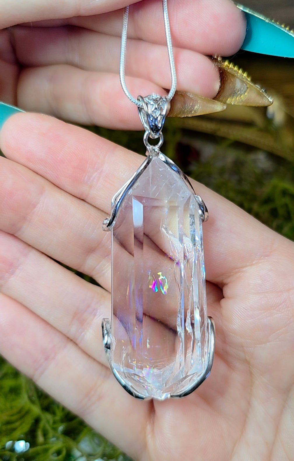 Clear Quartz Freeform Pendant A