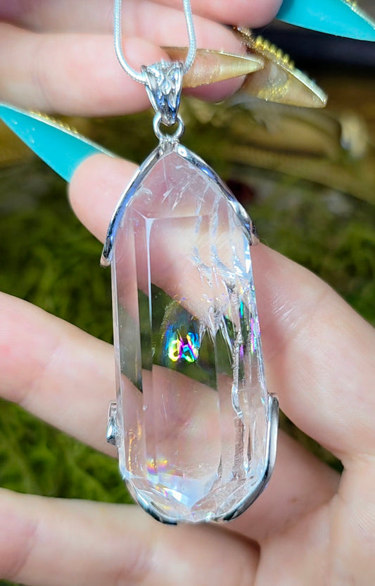 Clear Quartz Freeform Pendant A