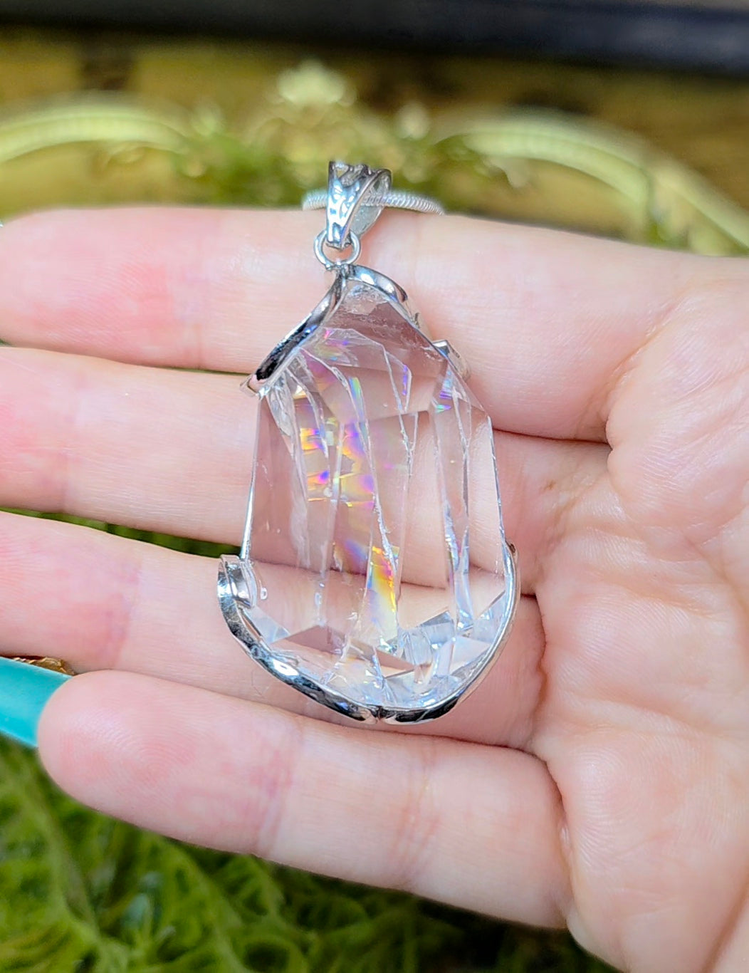 Clear Quartz Freeform Pendant B