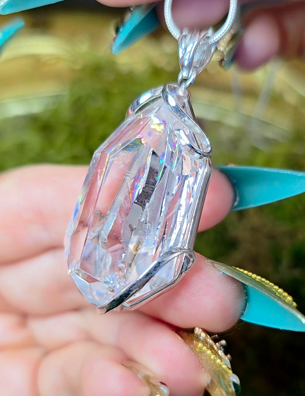 Clear Quartz Freeform Pendant B