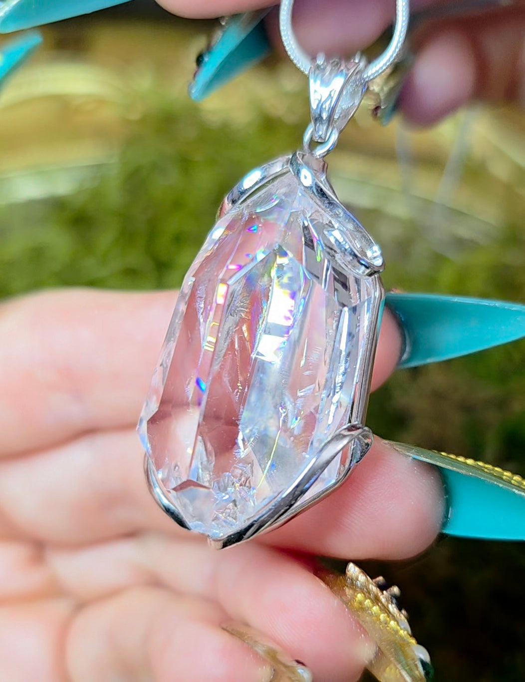 Clear Quartz Freeform Pendant B