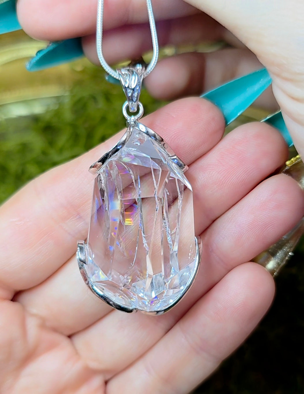 Clear Quartz Freeform Pendant B