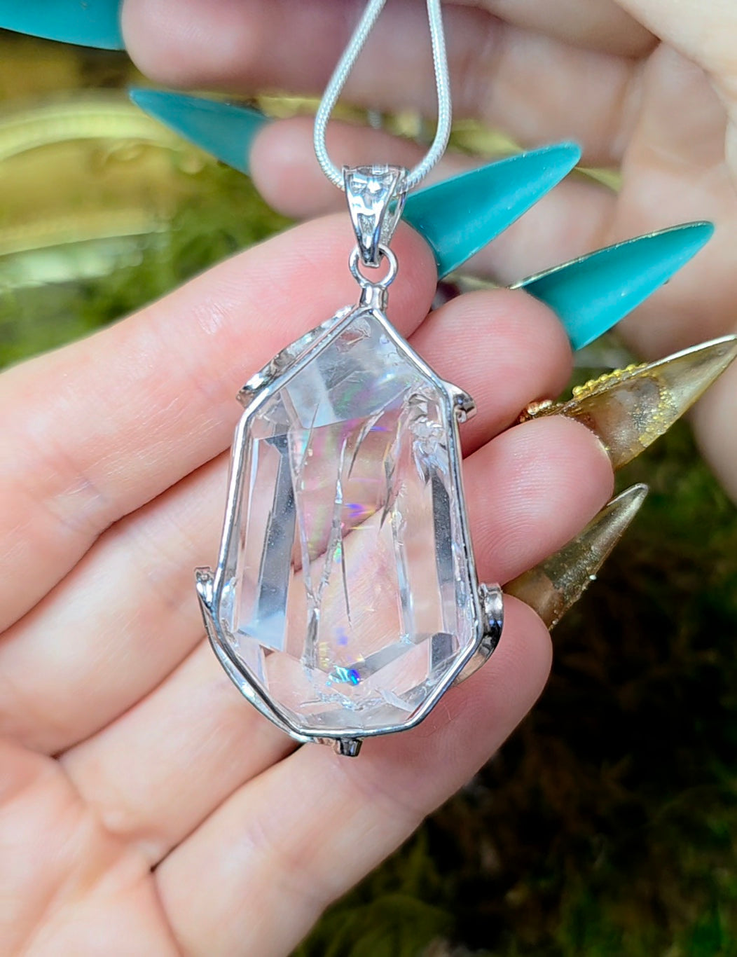 Clear Quartz Freeform Pendant B