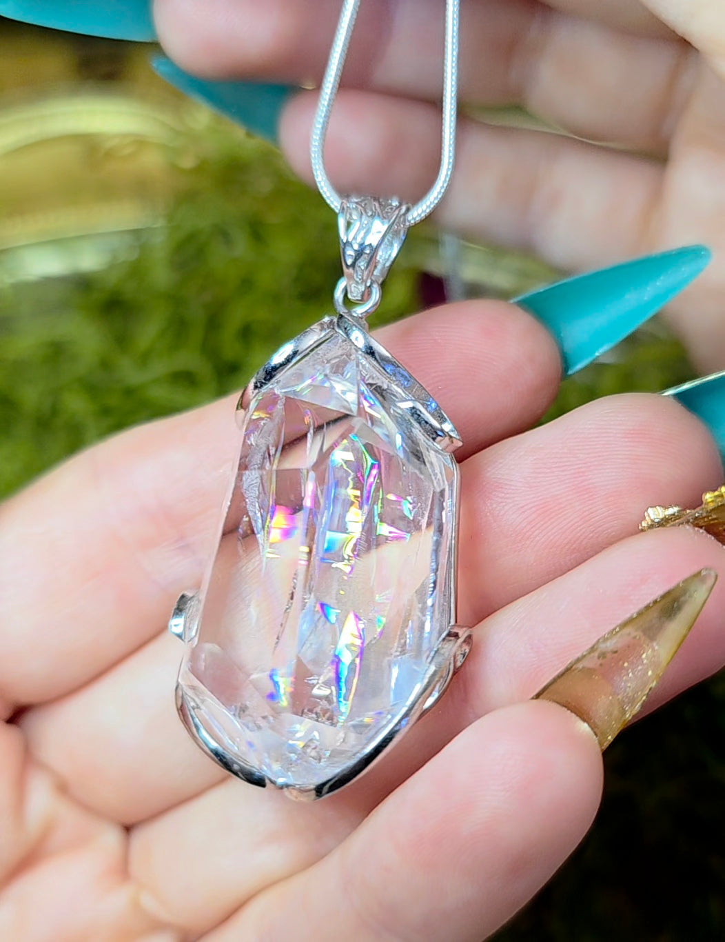 Clear Quartz Freeform Pendant B