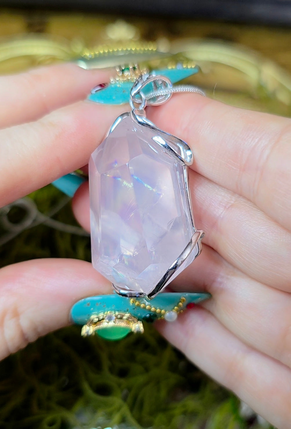 Rose Quartz Freeform Pendant