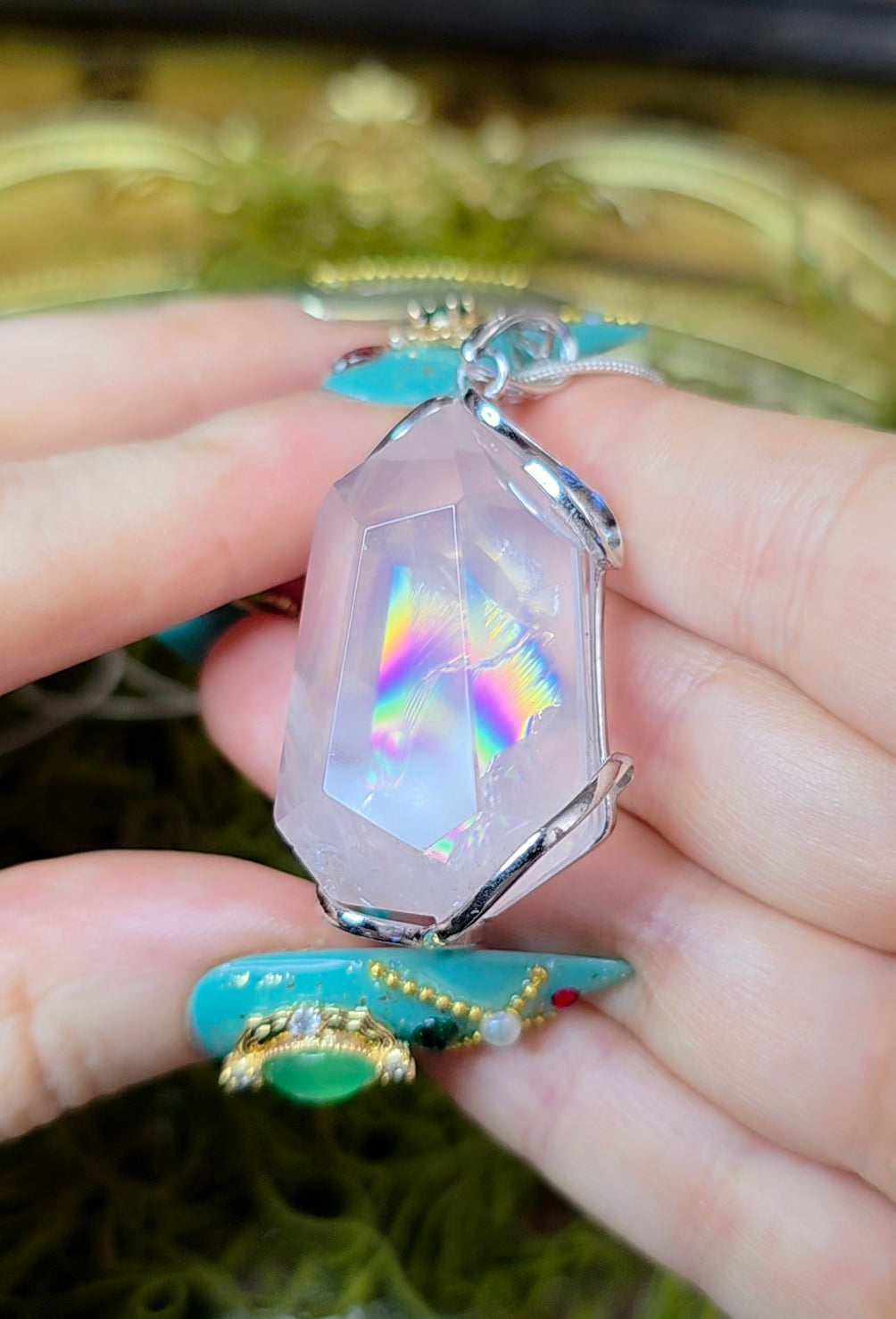 Rose Quartz Freeform Pendant