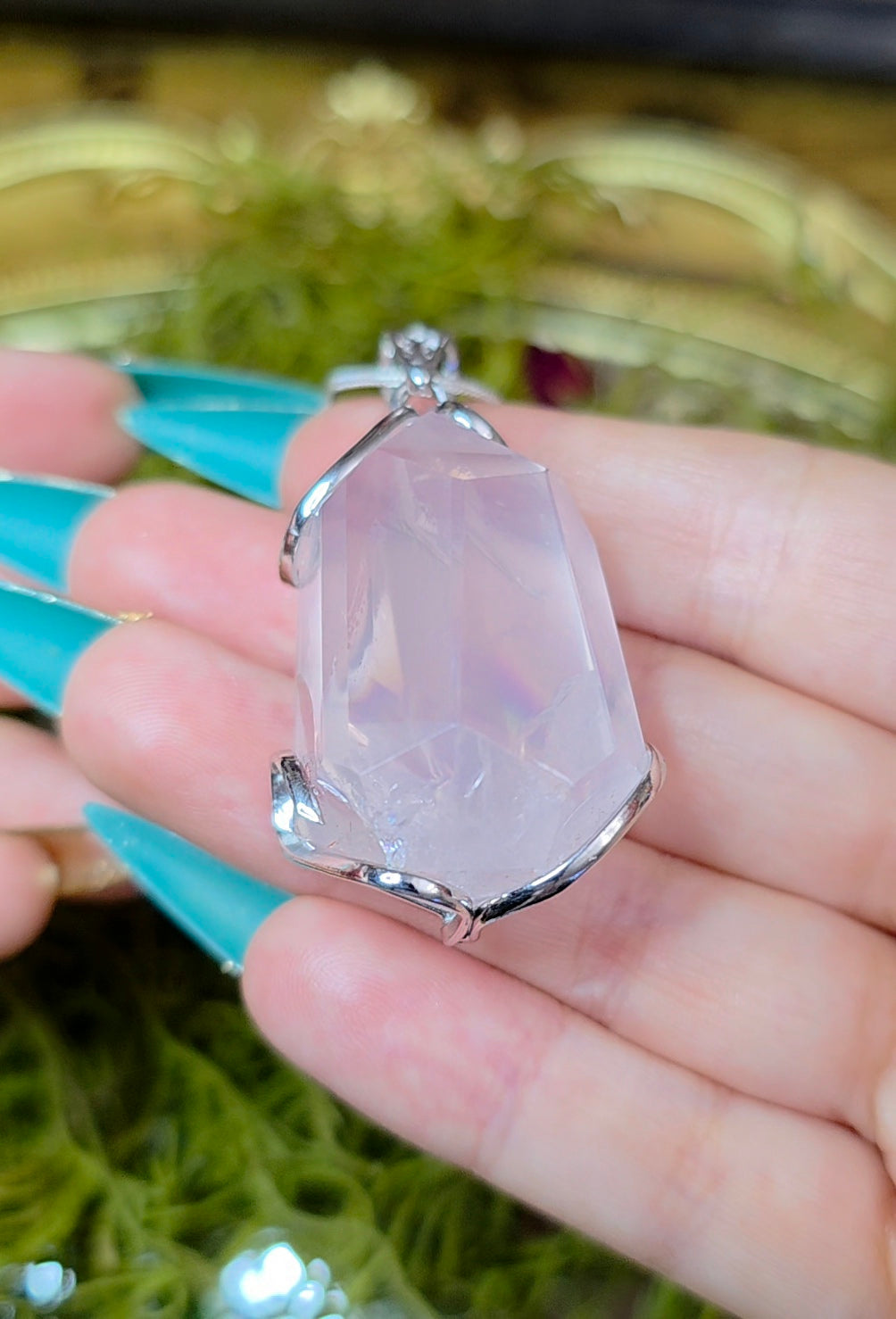 Rose Quartz Freeform Pendant