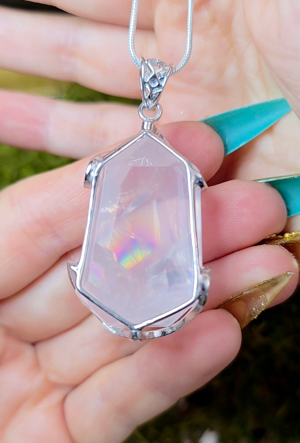 Rose Quartz Freeform Pendant