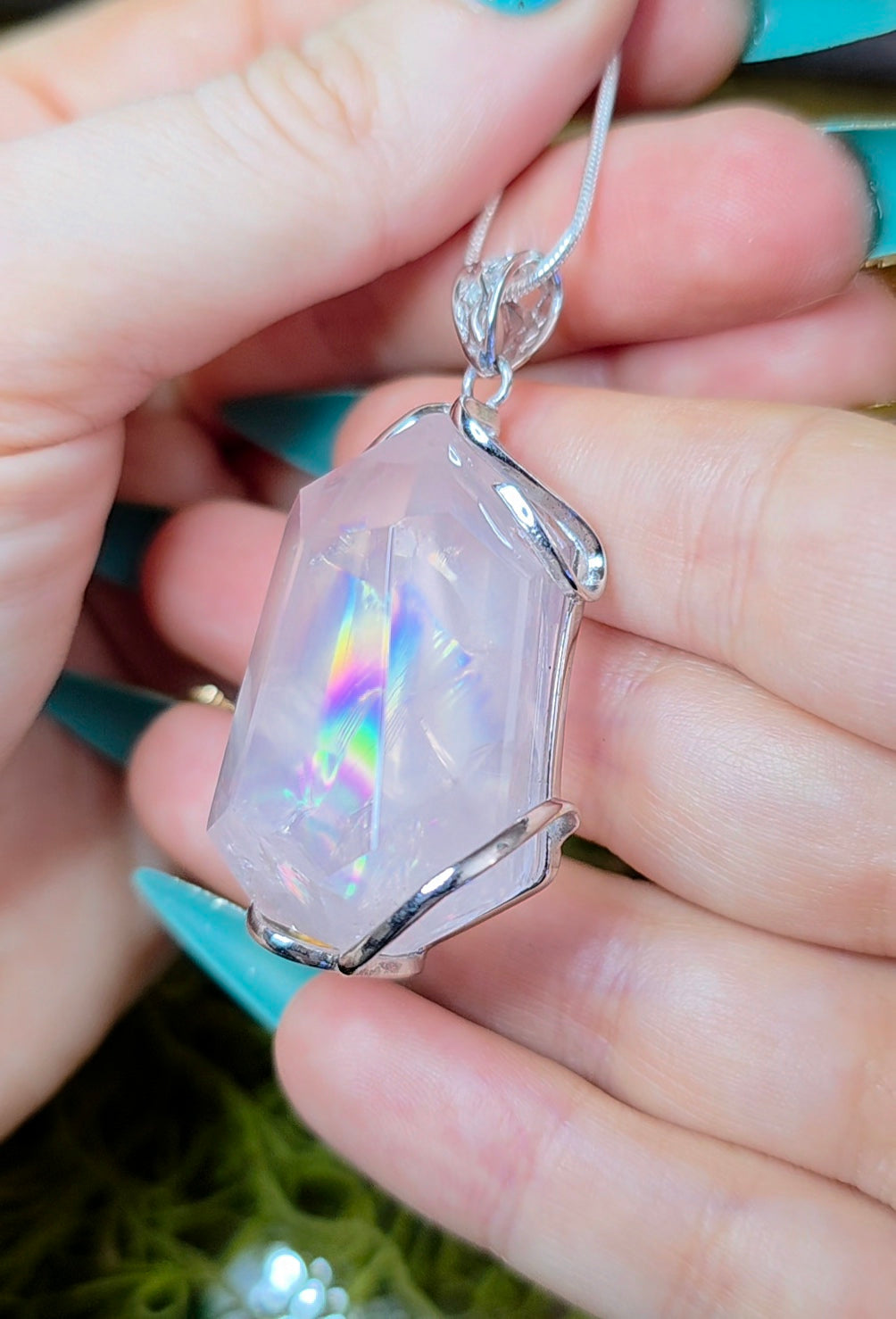Rose Quartz Freeform Pendant