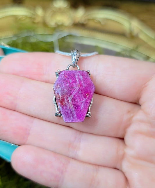 Ruby Coffin Pendant