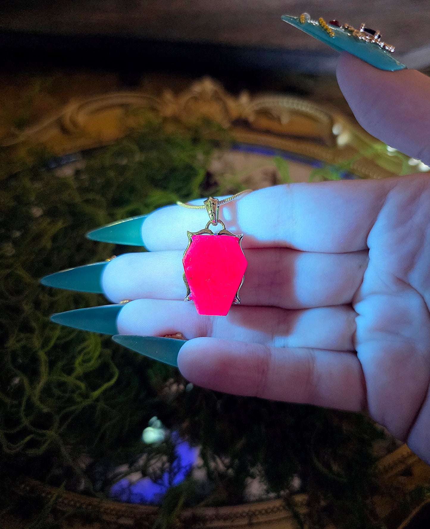 Ruby Coffin Pendant