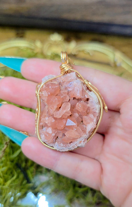 Raw Pink Amethyst Pendant