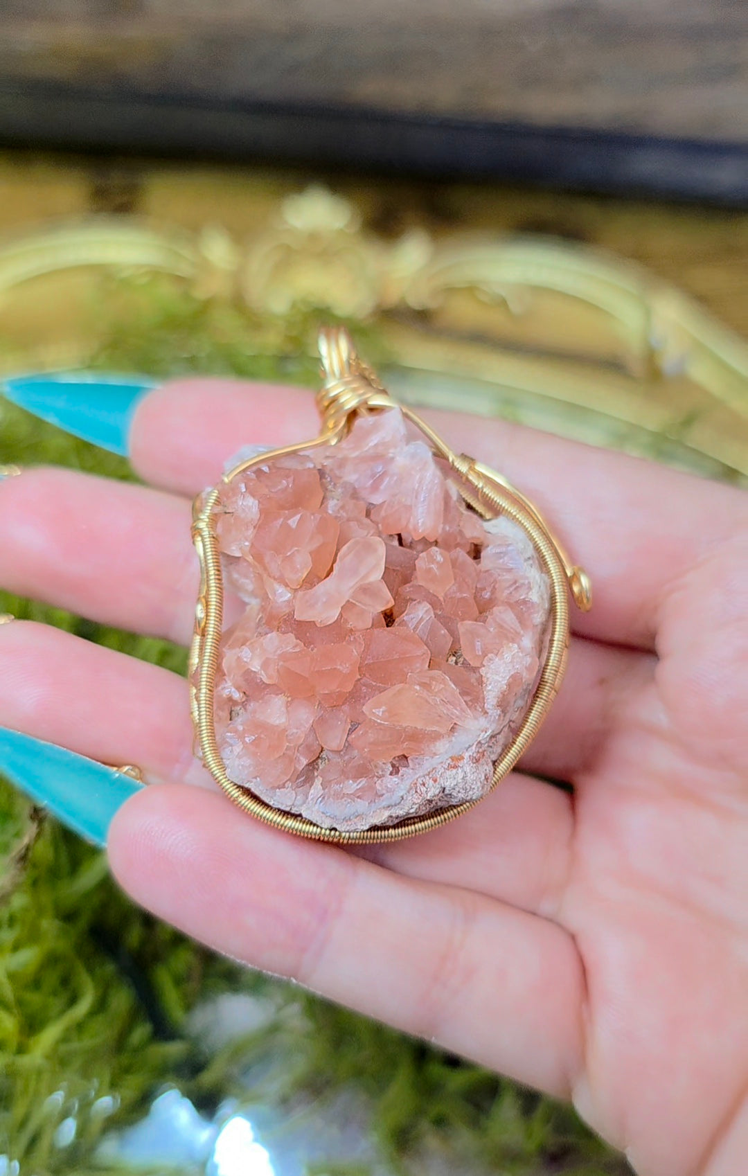 Raw Pink Amethyst Pendant