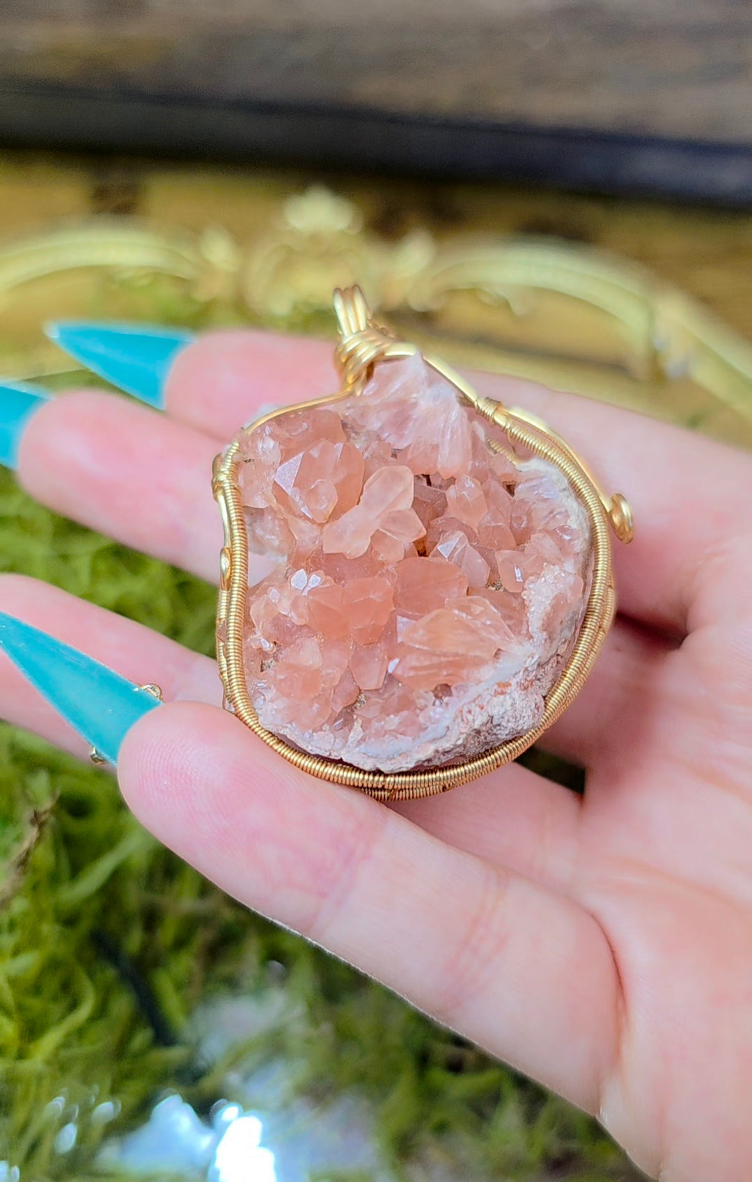 Raw Pink Amethyst Pendant