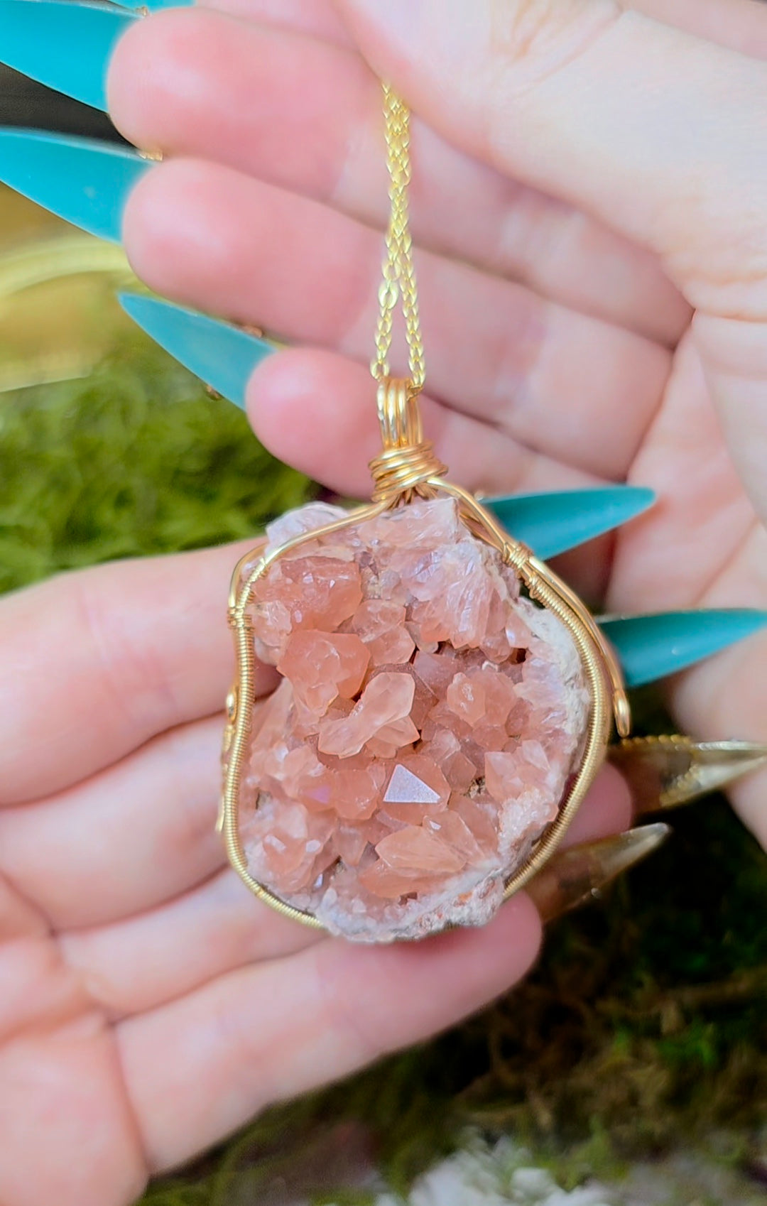 Raw Pink Amethyst Pendant