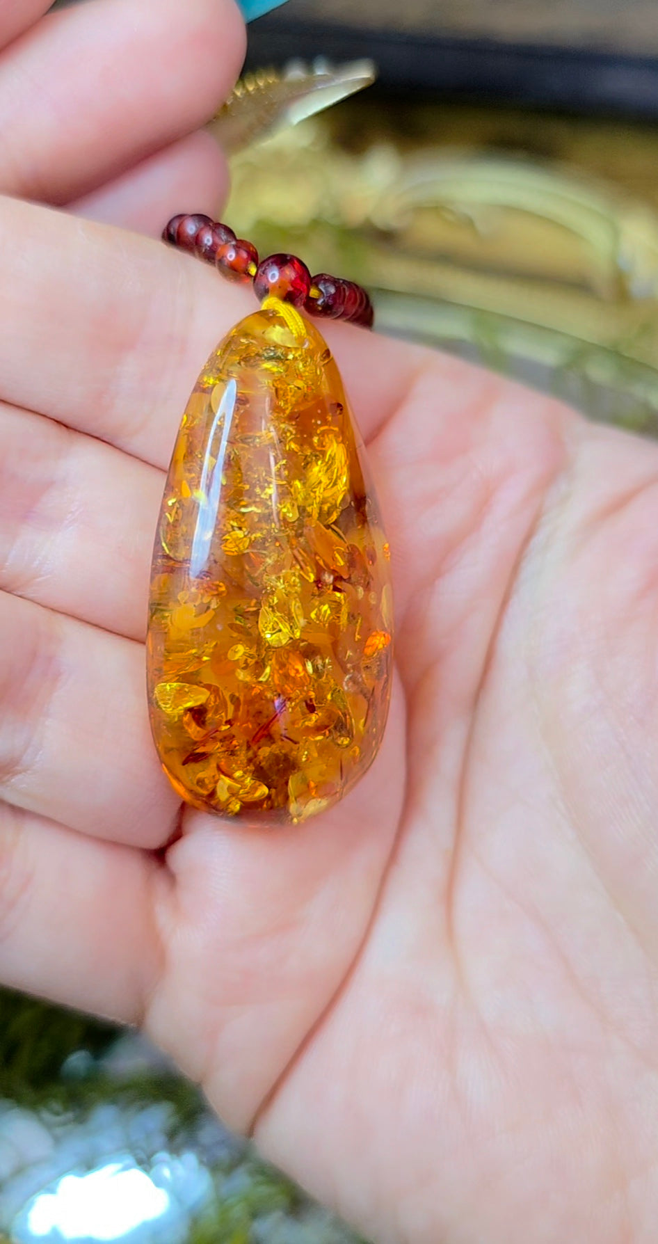 Beaded Amber Necklace B