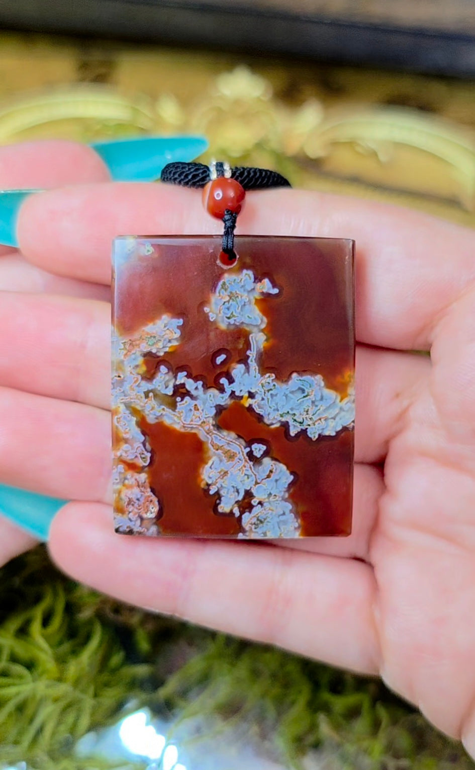 Red Moss Agate Necklace A