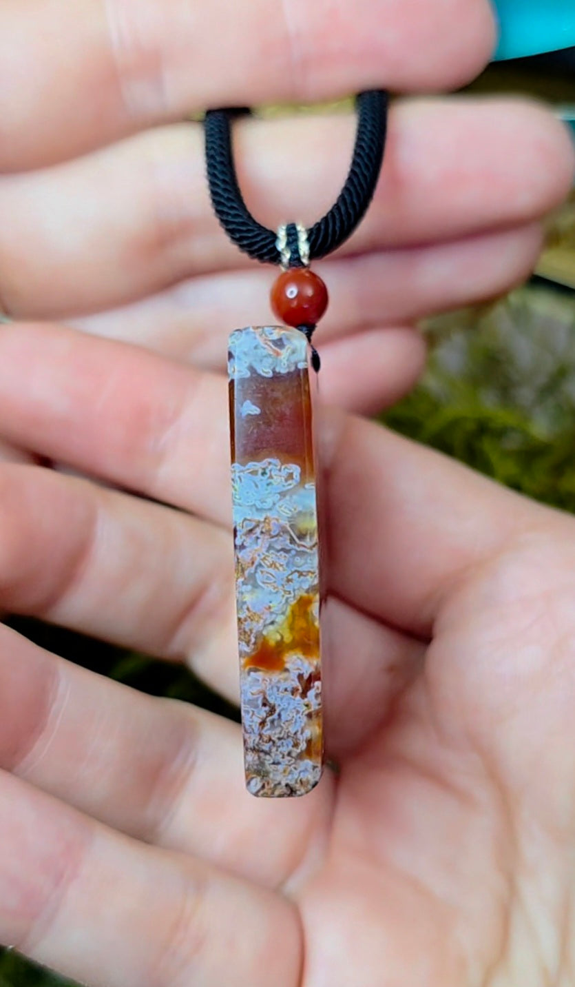 Red Moss Agate Necklace A