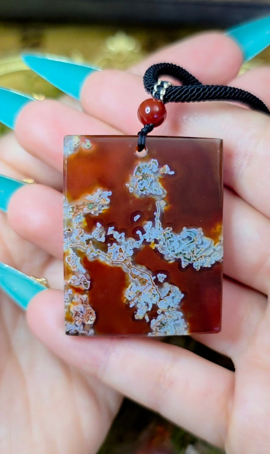 Red Moss Agate Necklace A
