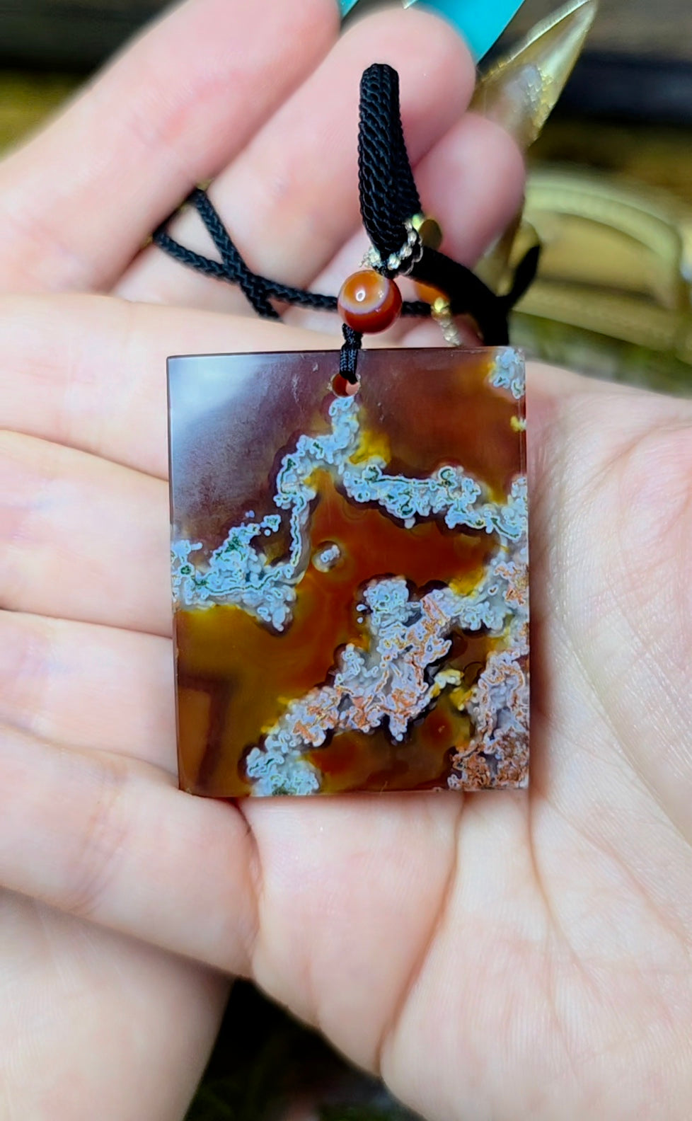 Red Moss Agate Necklace A