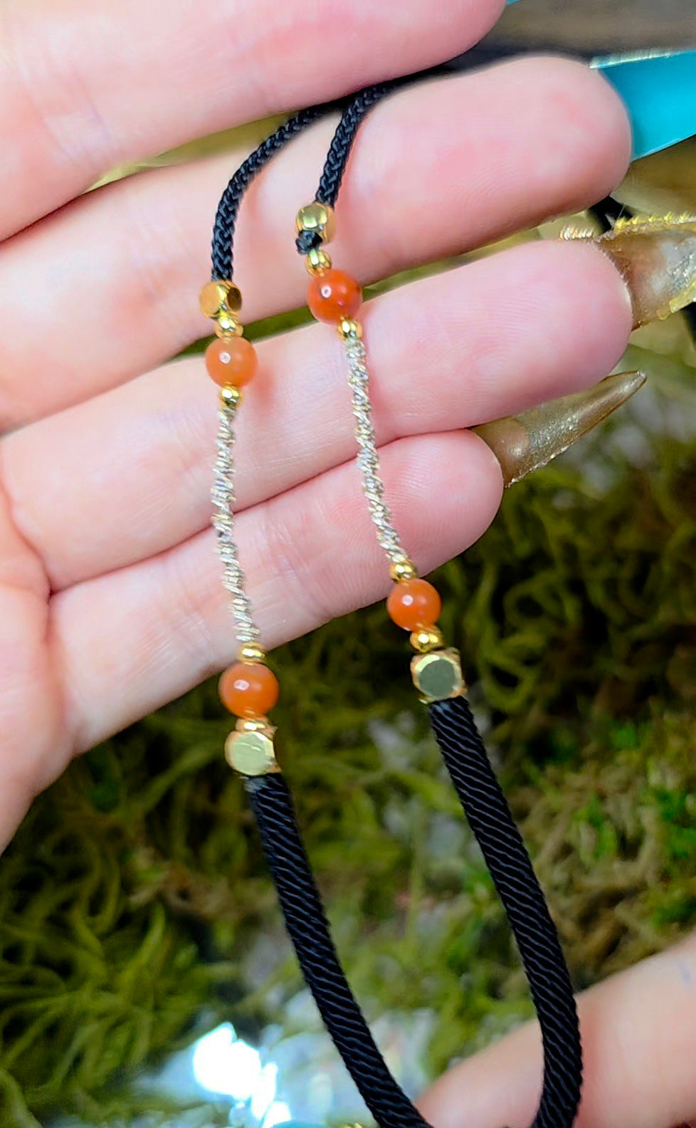 Red Moss Agate Necklace A