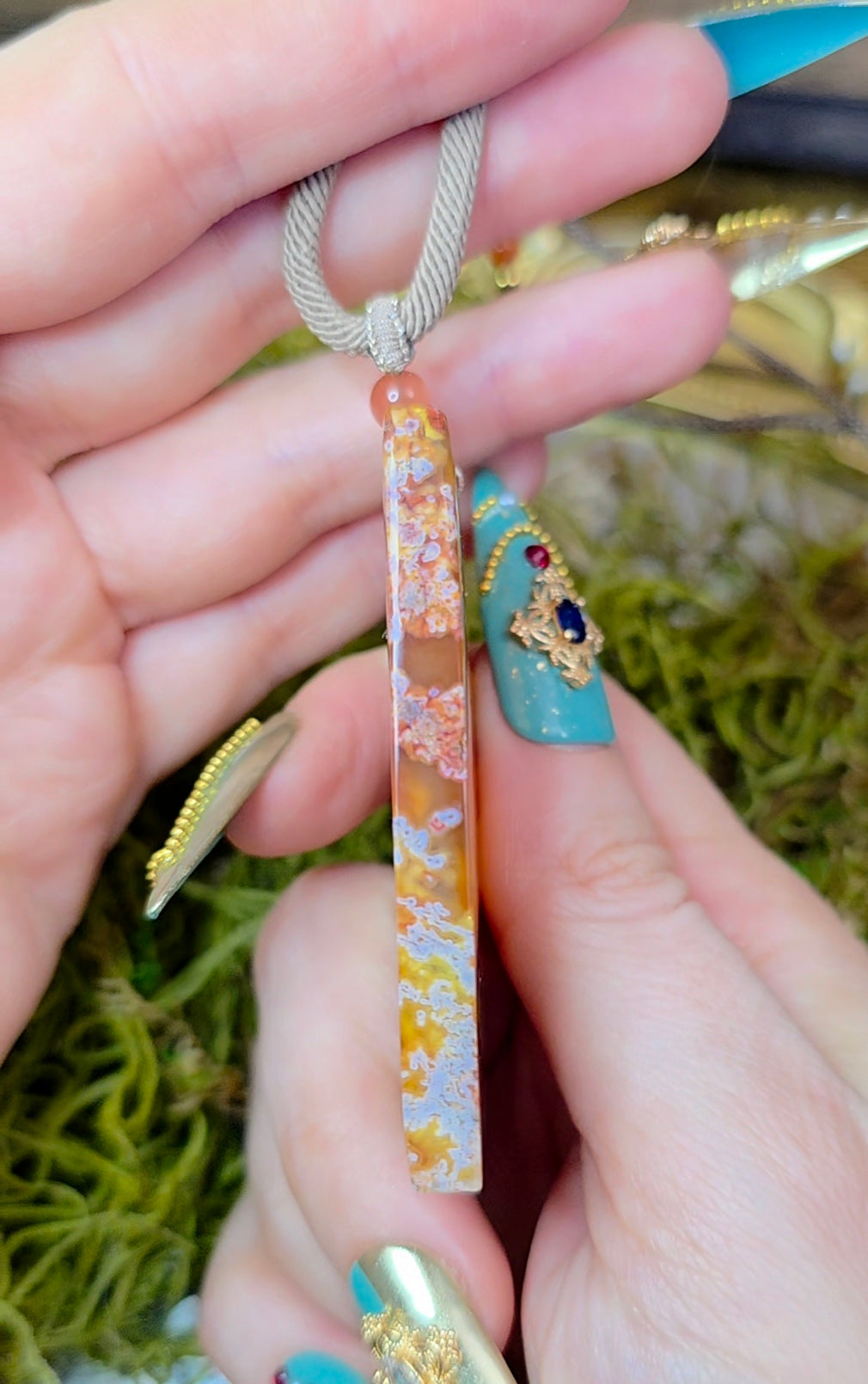 Red Moss Agate Necklace B