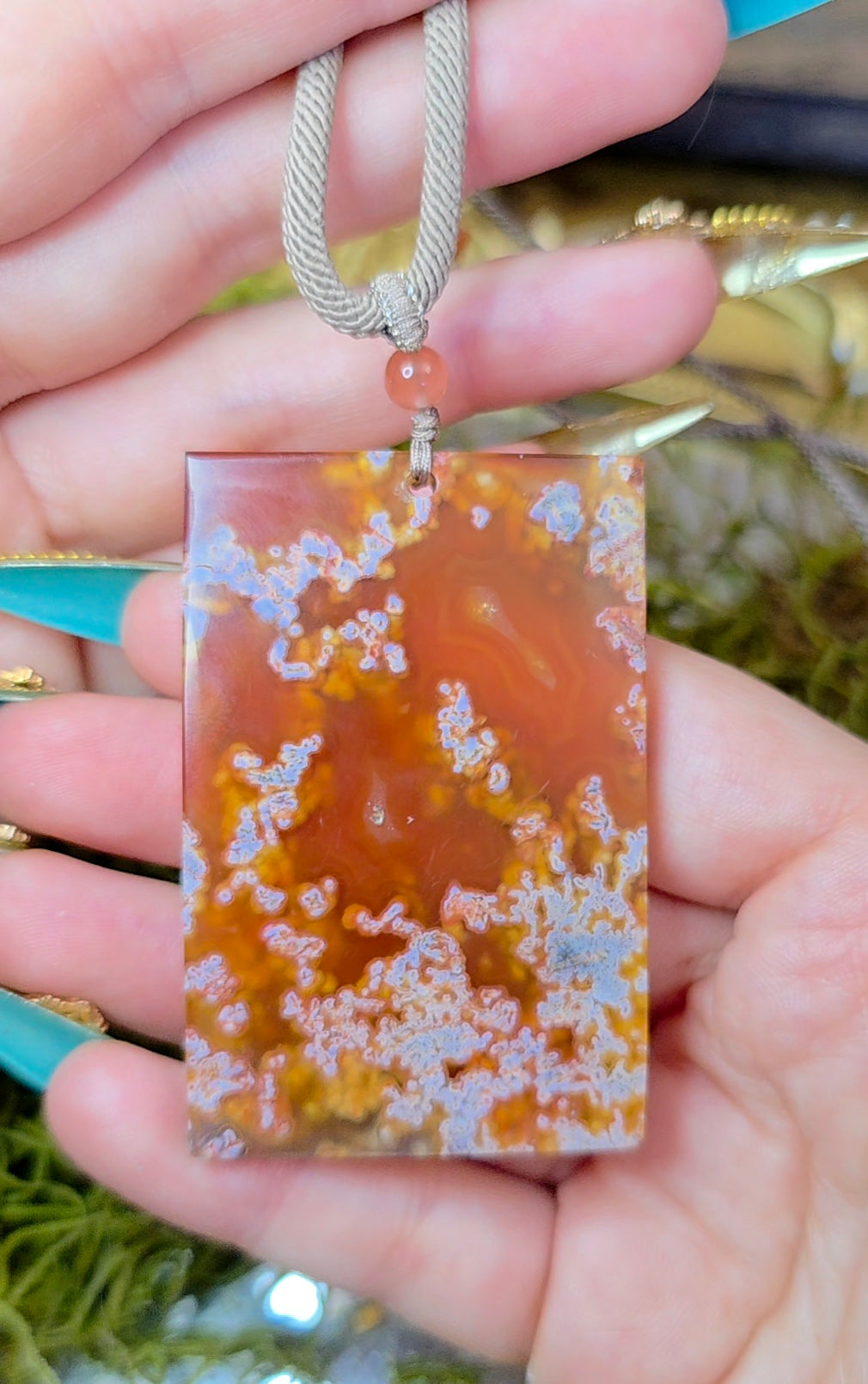 Red Moss Agate Necklace B