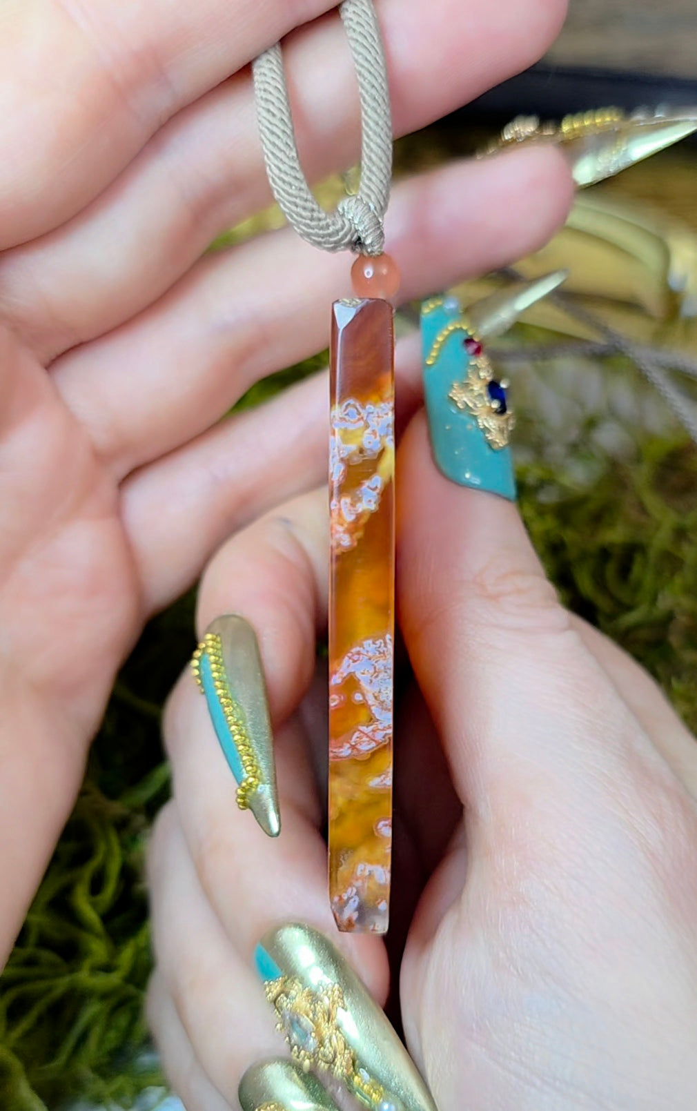 Red Moss Agate Necklace B