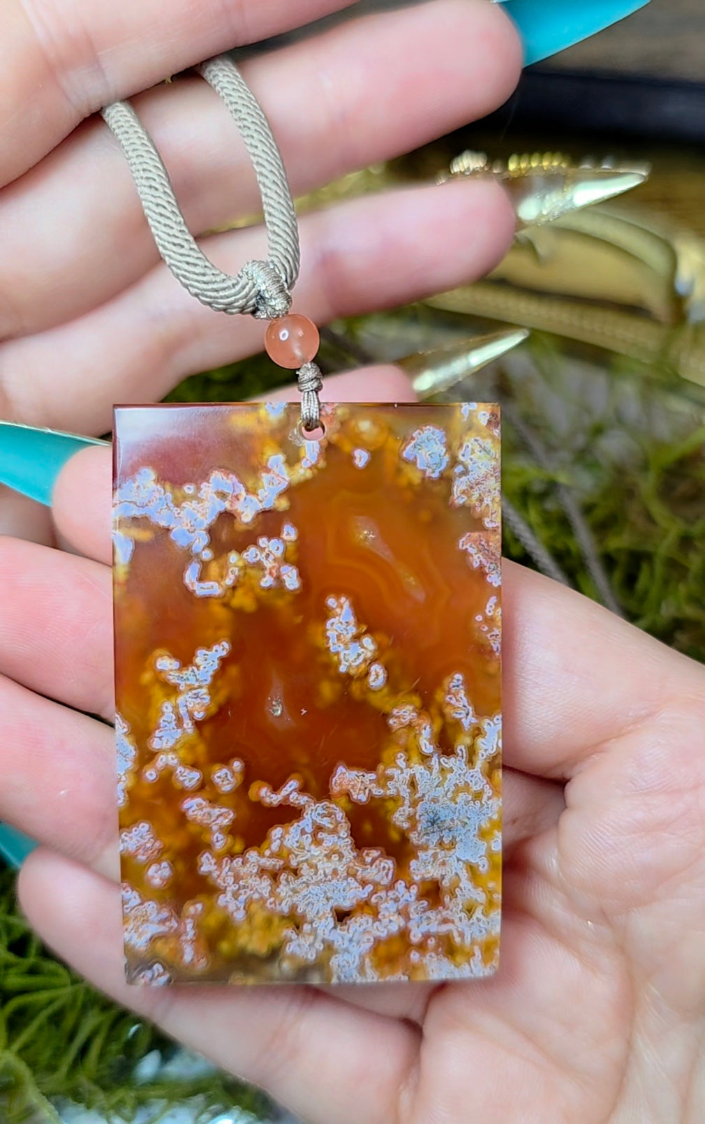 Red Moss Agate Necklace B