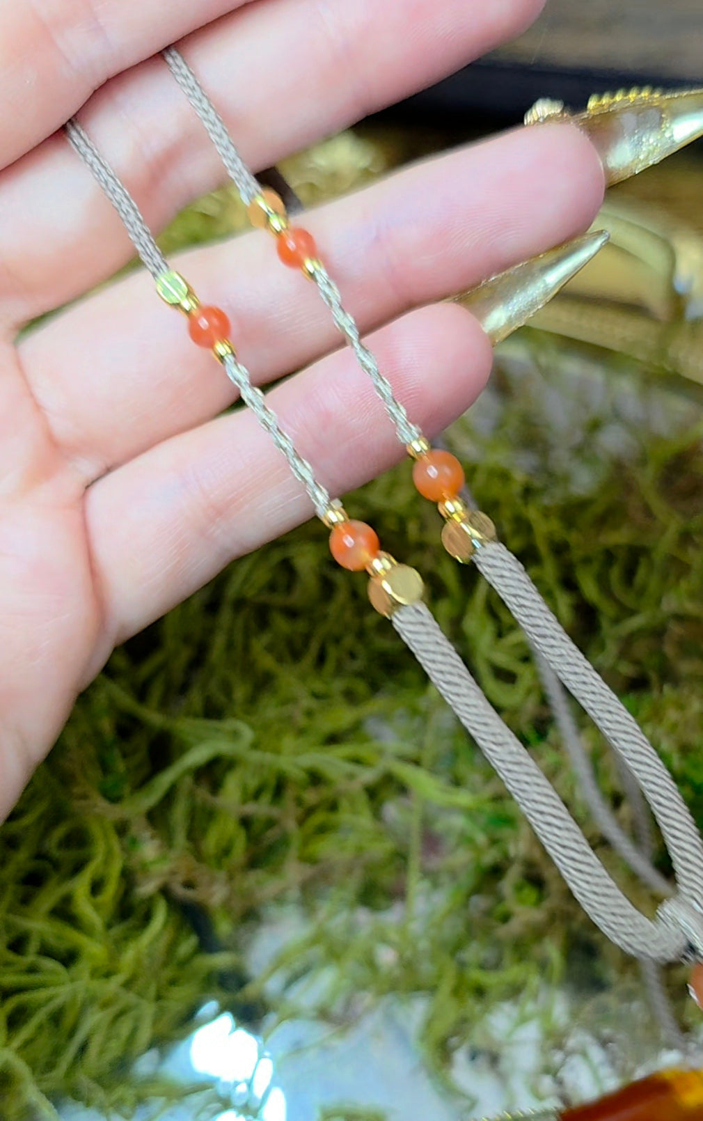 Red Moss Agate Necklace B