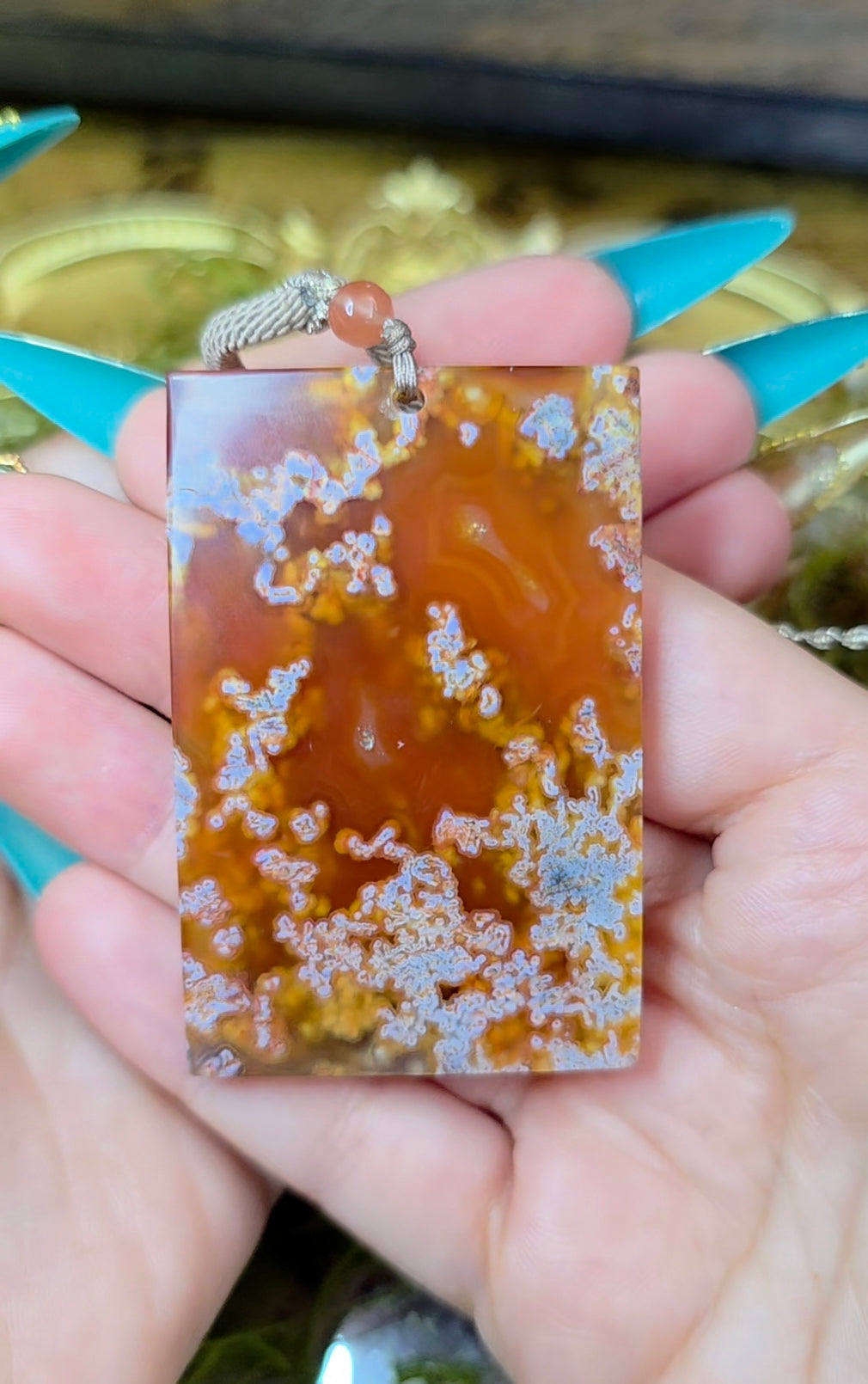 Red Moss Agate Necklace B