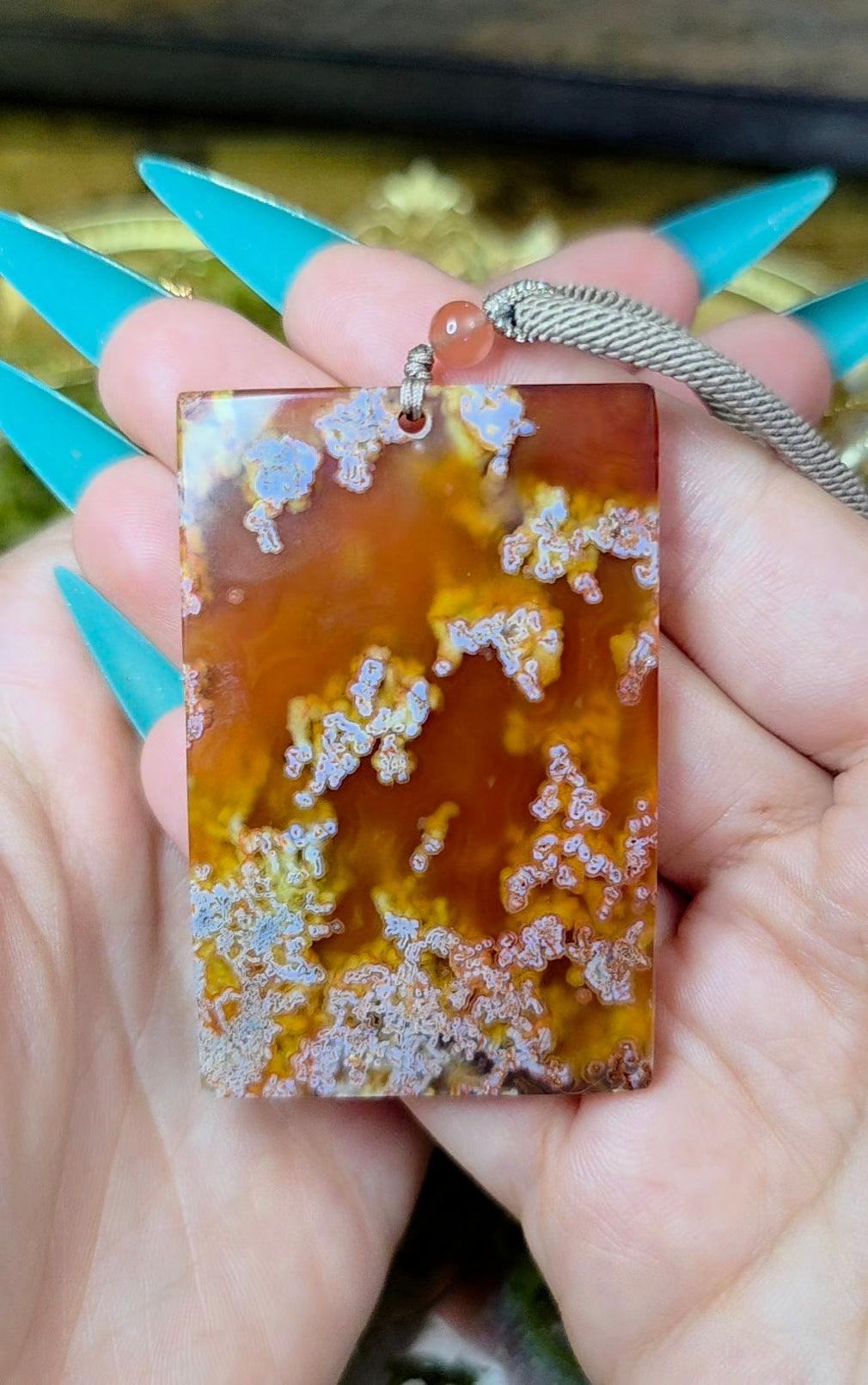 Red Moss Agate Necklace B