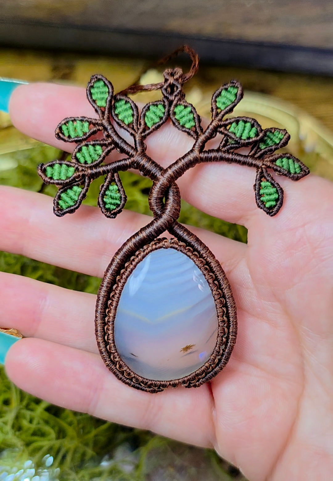 Dendritic Agate Tree of Life Necklace