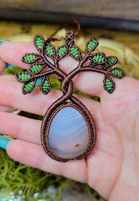 Dendritic Agate Tree of Life Necklace