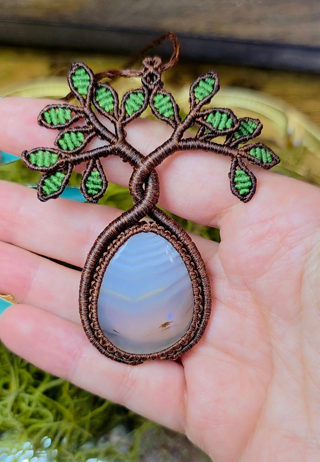 Dendritic Agate Tree of Life Necklace